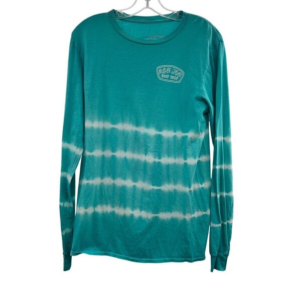 Ron Jon Tops - Ron Jon Surf Shop Women's Long Sleeve Tee Turquoise/White Size Medium